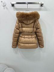 Moncler Brasseurs Short Down Jacket Brown - 4