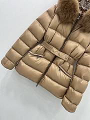 Moncler Brasseurs Short Down Jacket Brown - 2