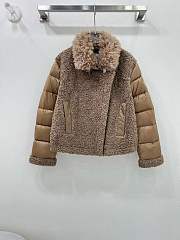 Moncler Women's Turlet Short Down Jacket Brown - 1