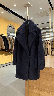 Max Mara Teddy Bear Jacket In Dark Dark Blue - 1