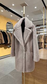 Max Mara Teddy Bear Jacket In Dark Beige - 1