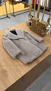 Max Mara Teddy Bear Jacket In Dark Beige - 6