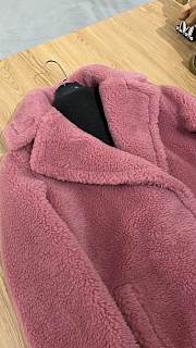 Max Mara Teddy Bear Jacket In Dark Pink - 3