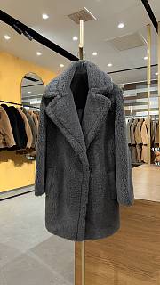 Max Mara Teddy Bear Jacket In Dark Gray - 1