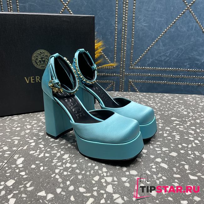 Versace Medusa Platform Sandals Light Blue - 1