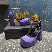 Versace Medusa Platform Sandals Purble - 6