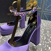 Versace Medusa Platform Sandals Purble - 4