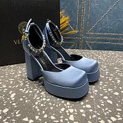 Versace Medusa Platform Sandals Blue - 1