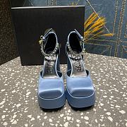 Versace Medusa Platform Sandals Blue - 6