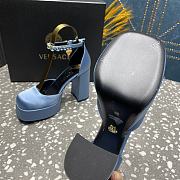 Versace Medusa Platform Sandals Blue - 5