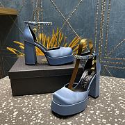 Versace Medusa Platform Sandals Blue - 4