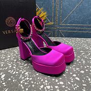 Versace Medusa Platform Sandals Dark Pink - 1