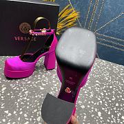 Versace Medusa Platform Sandals Dark Pink - 5