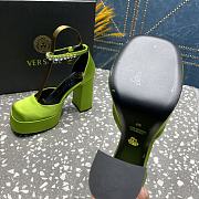 Versace Medusa Platform Sandals Green - 4