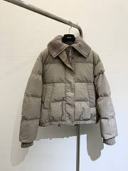 Dior Down Jacket In Dark Beige - 1