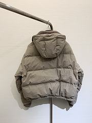 Dior Down Jacket In Dark Beige - 6