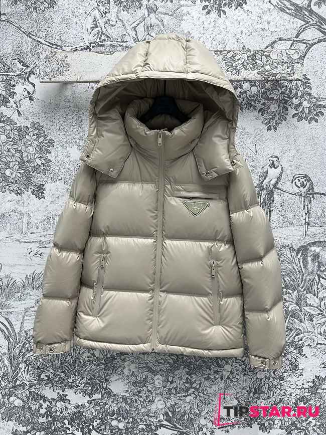 Prada Down Jacket In Gray - 1