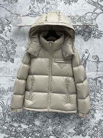 Prada Down Jacket In Gray