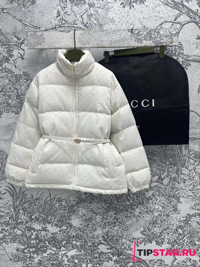 Gucci GG24 Down Jacket In White - 1