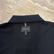 Moncler Long Sleeve Polo Shirt in Navy Black - 4