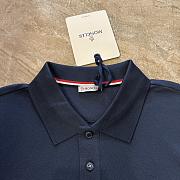 Moncler Long Sleeve Polo Shirt in Navy Blue - 5