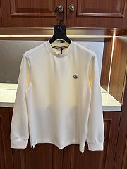 Moncler Logo Patch Cotton Sweatshirt White - 1