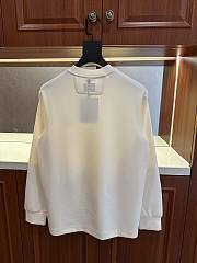 Moncler Logo Patch Cotton Sweatshirt White - 2