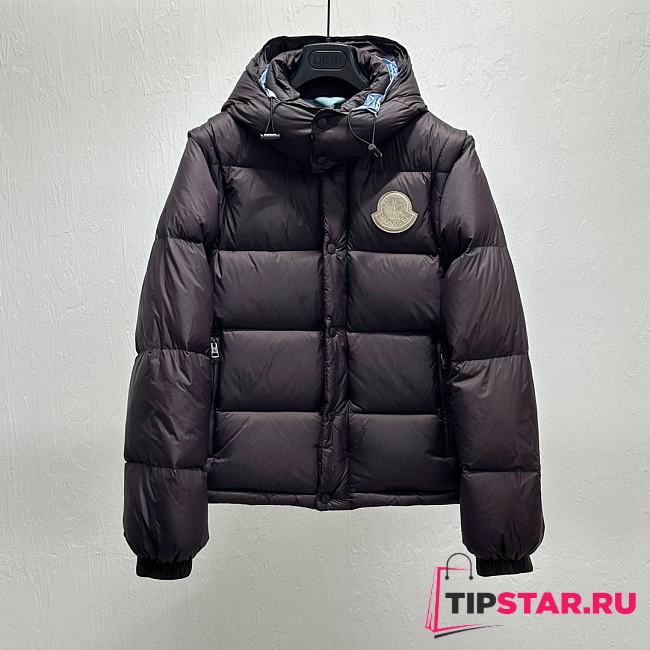 Moncler Cyclone High Neck Quilted Jacket Dark Blue - 1