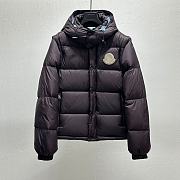 Moncler Cyclone High Neck Quilted Jacket Dark Blue - 1