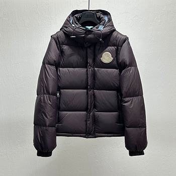 Moncler Cyclone High Neck Quilted Jacket Dark Blue