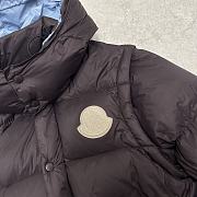 Moncler Cyclone High Neck Quilted Jacket Dark Blue - 2