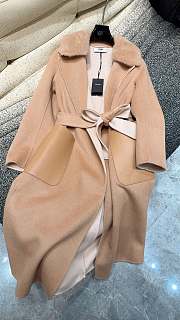 Fendi Cashmere Coat With Fur Collar Brown - 2