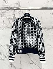 Fendi FF-jacquard sweater black - 1