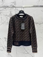 Fendi FF-jacquard sweater brown - 1