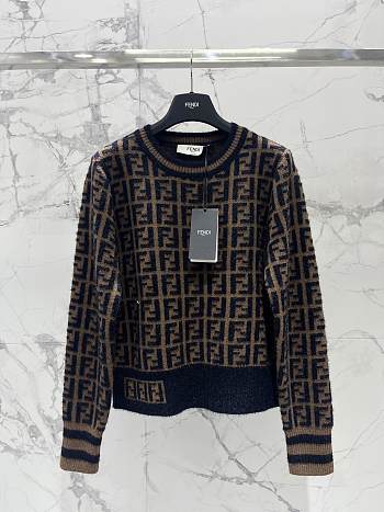 Fendi FF-jacquard sweater brown