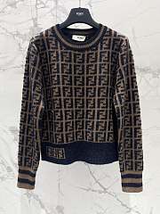 Fendi FF-jacquard sweater brown - 6