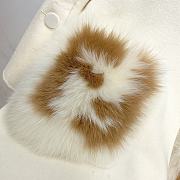 Fendi Coat With Fur Pockets In White - 4