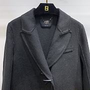 Fendi Coat With Fur Pockets In Black - 5