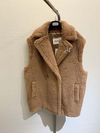 Max Mara Teano' teddy vest brown