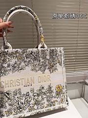 Dior Large Book Tote Latte Embroidery with Gold-Tone  - 6