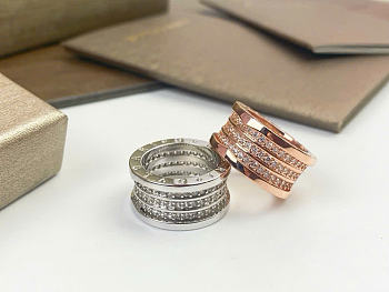 Bvlgari Rings In Silver/Rose Gold