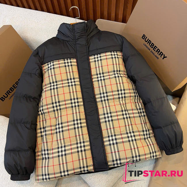 Burberry Vintage check-pattern reversible padded jacket - 1