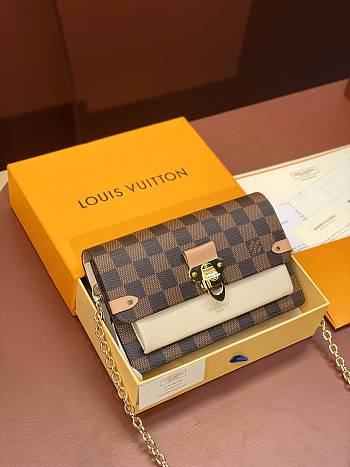 Louis Vuitton Vavin Chain Wallet Damier Ebene coated