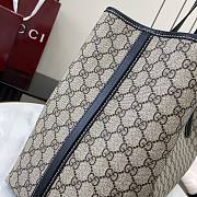 Gucci GG Emblem medium tote bag Beige and dark blue new - 6