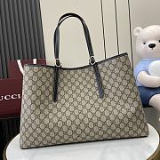 Gucci GG Emblem medium tote bag Beige and dark blue new - 2