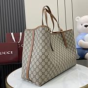 Gucci GG Emblem medium tote bag Beige and dark brown new - 6