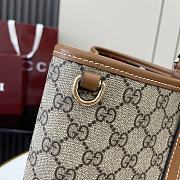 Gucci GG Emblem medium tote bag Beige and dark brown new - 2