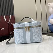 Gucci Ophidia medium travel bag Dusty blue GG Supreme canvas - 1