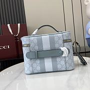 Gucci Ophidia medium travel bag Dusty blue GG Supreme canvas - 4