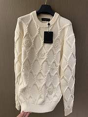 Louis Vuitton Embellished Cable Knit Wool Blend Pullover - 6